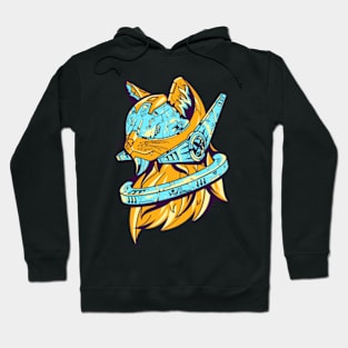 Electric Feline: The Cyber Cat's Hunt Hoodie